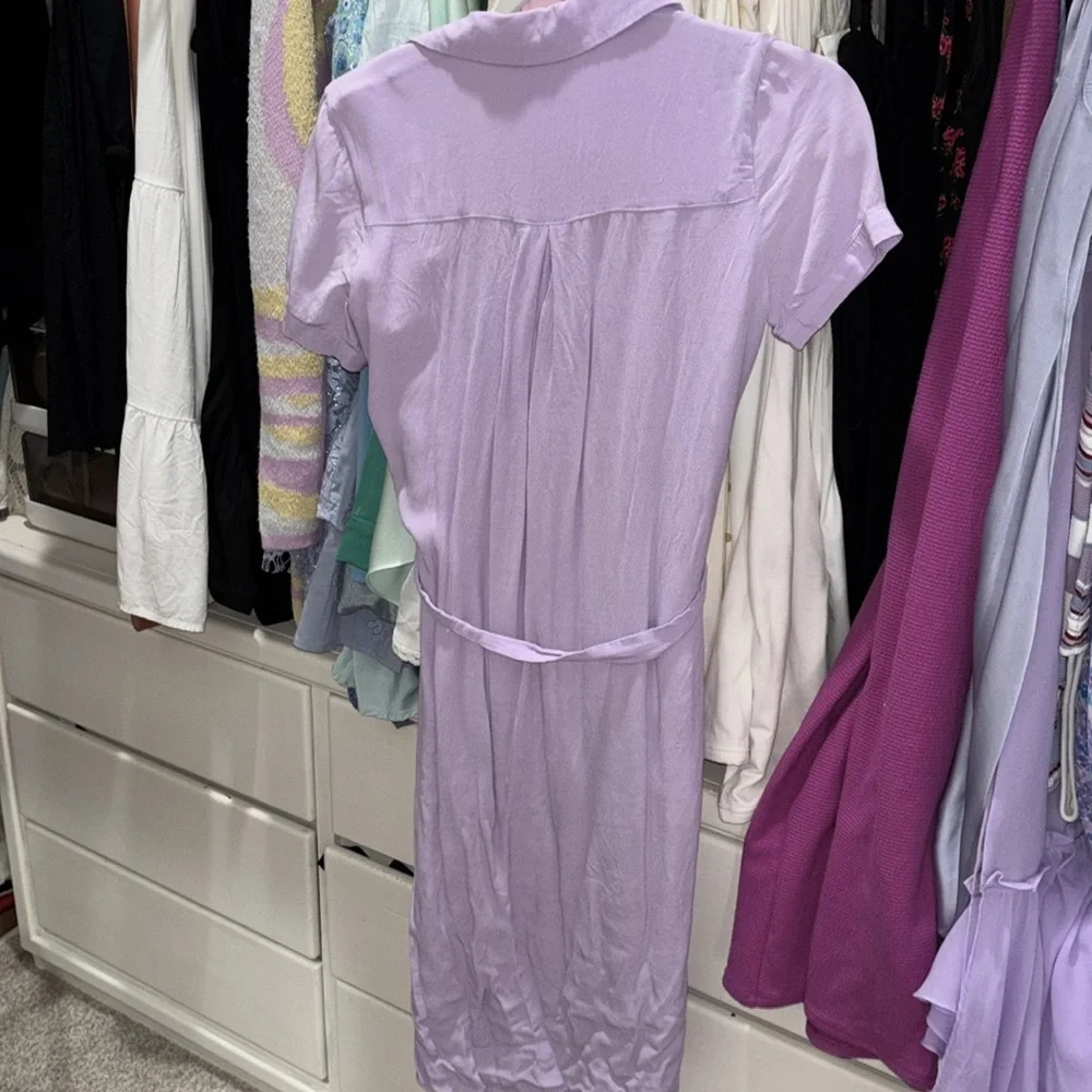 L'ACADEMIE The Shirt Dress in Lilac size XS